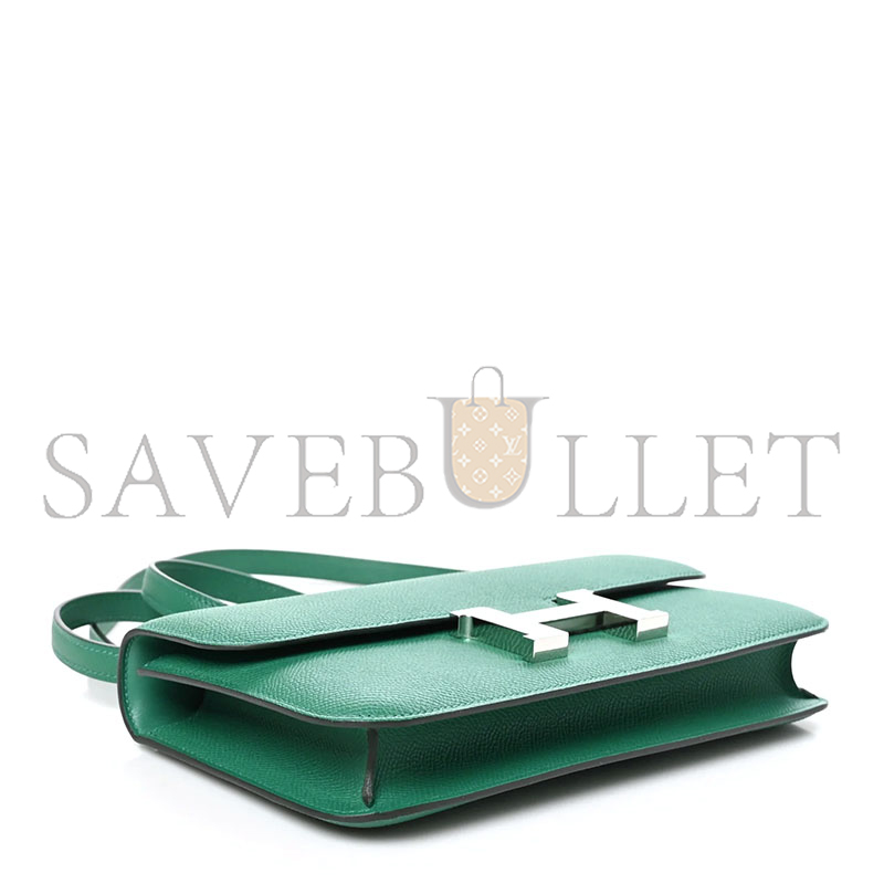 HERMES MASTER CONSTANCE ELAN EPSOM VERT VERTIGO PALLADIUM HARDWARE H085425CKU4 (26*16*6cm)